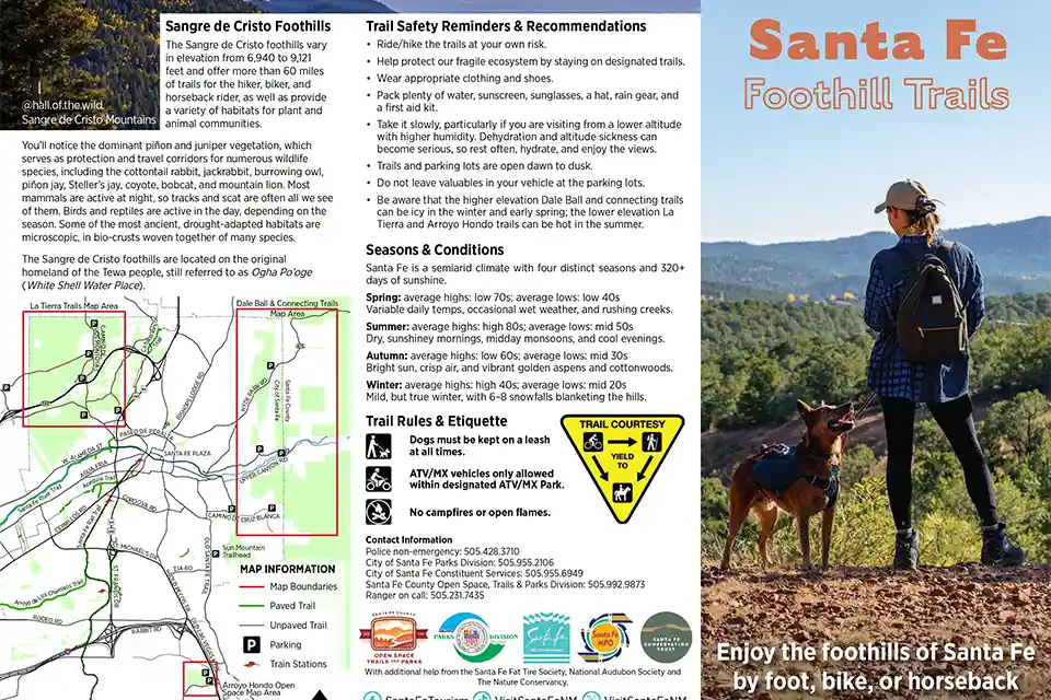 Santa Fe Foothill Trails Map Brochure (2024) Santa Fe Foothill Trails Map Brochure (2024)