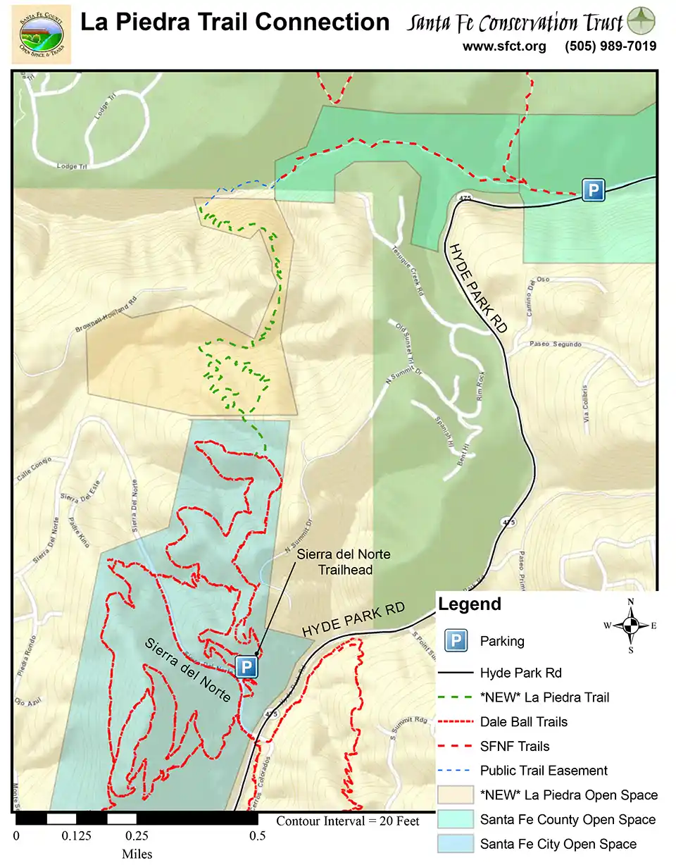 La Piedra Trail map
