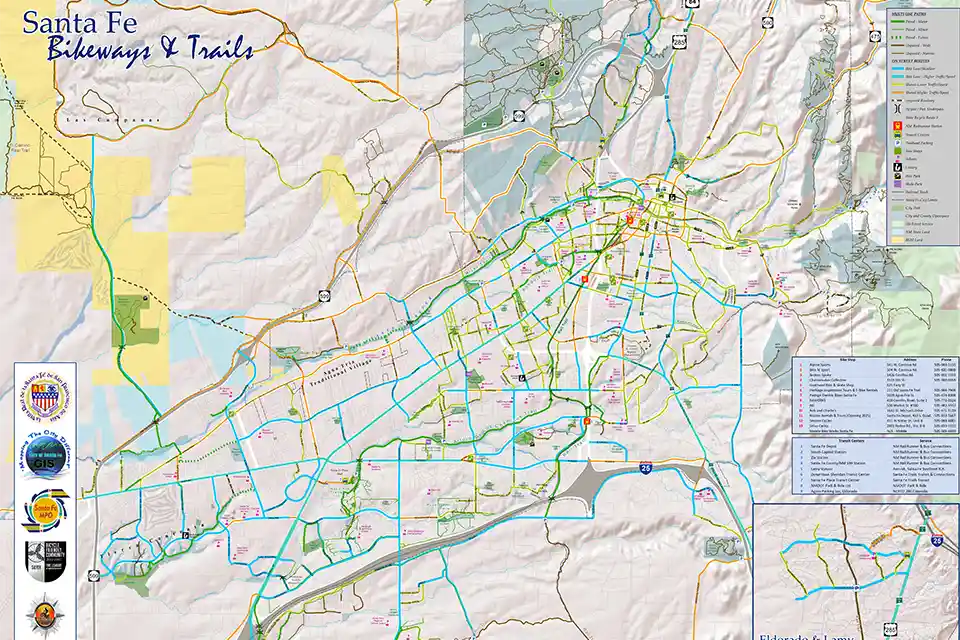 Santa Fe Bikeways & Trails Map 2024 Santa Fe Bikeways & Trails Map 2024